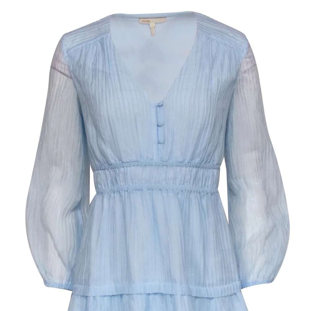 Maje Light Blue Mini Dress